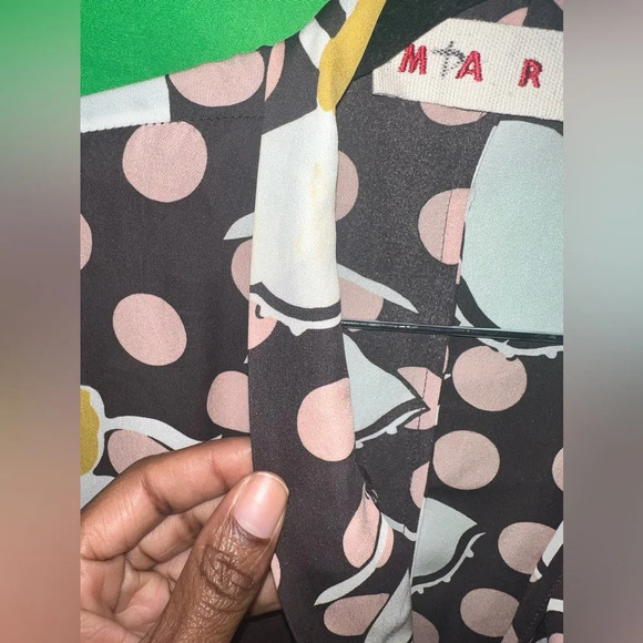 Marni Ballerina 100% Silk Blouse size 40 - Flawed/ Black - Picture 7 of 15